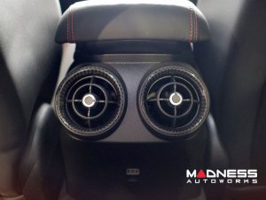 Alfa Romeo Giulia Interior Air Vent Circle Cover Kit - Carbon Fiber